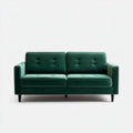Sofa, 2-kanapa fotelik Ciemny zielony 150 x 85 x 84 cm poliester aksamit