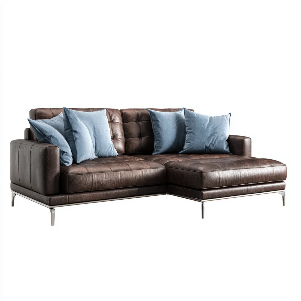 Sofa, Kanapa narożna z recyrkulatorem prawa ciemnobrązowy 250 x 165 cm sztuczna skóra prostokątna