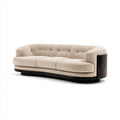 sofa 3-osobowa Beżżowa 230 x 95 x 76 cm okrągły kształt poliestrowego sznura
