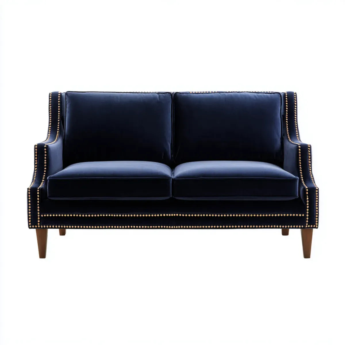 Sofa, 2-fotelowa sofa granatowy 150 x 85 x 95 cm poliester włącznie prostokątna