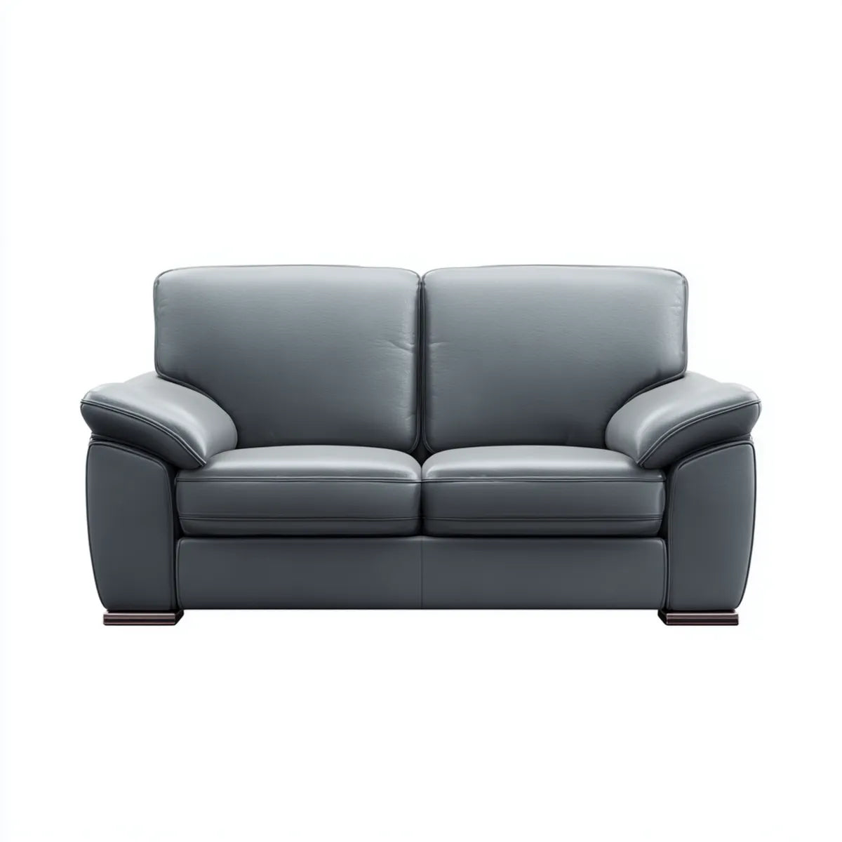 Sofa, 2-fotela Ciemnoszara 170 x 92 x 88 cm PU- Sztuczna skóra prostokątna
