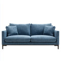 Sofa, Dwuosobowa sofa niebieska 190 x 88 x 84 cm poliester prostokątna