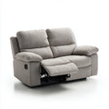 Sofa, 2-fotelik sofa Relax Szara 160 x 95 x 100 cm prostokąt poliestrowy z ręczną funkcją relaksacyjną