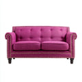 Sofa, 2-fotelikowa sofa Pink 152 x 86 x 91 cm tapicerka poliestrowa prostokątna z przyciskiem